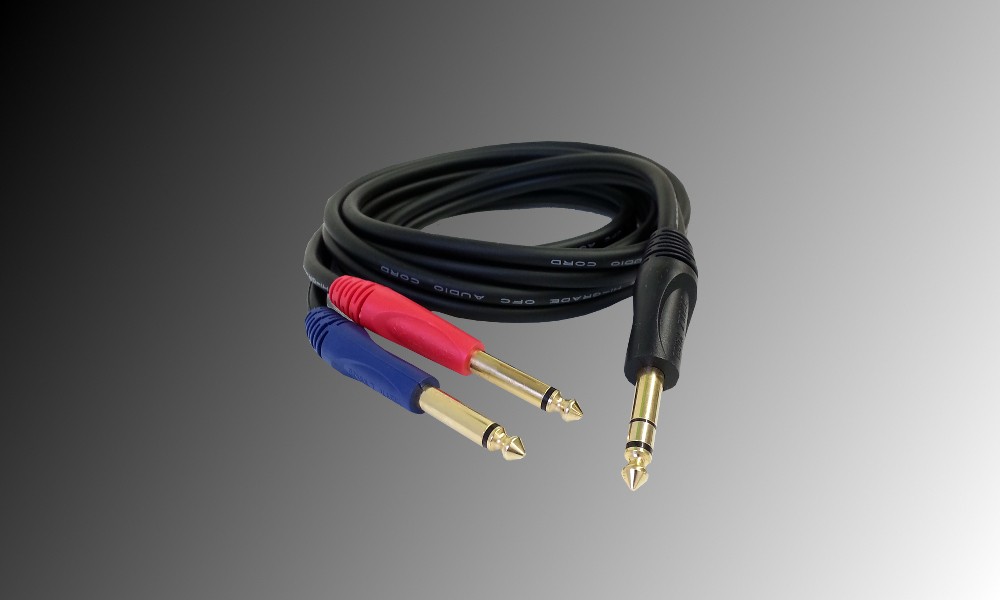 PROJECT HiGrade Audiokabel 2 x Jack 6.3mm - 1 x Stereojack 6.3mm - 2m