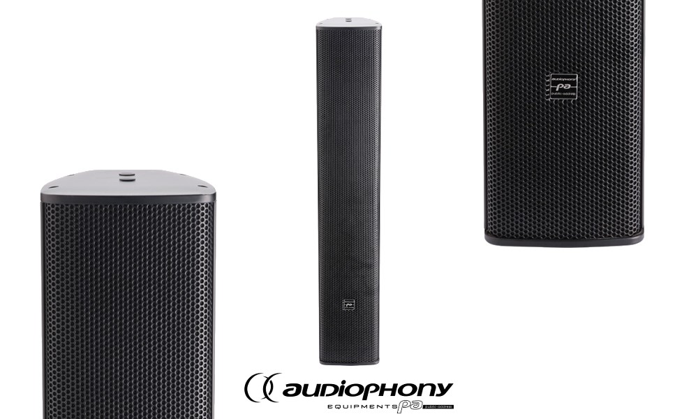 AUDIOPHONY EXTLine134B Passiv Säulenlautsprecher schwarz IP56, 100V/8Ω
