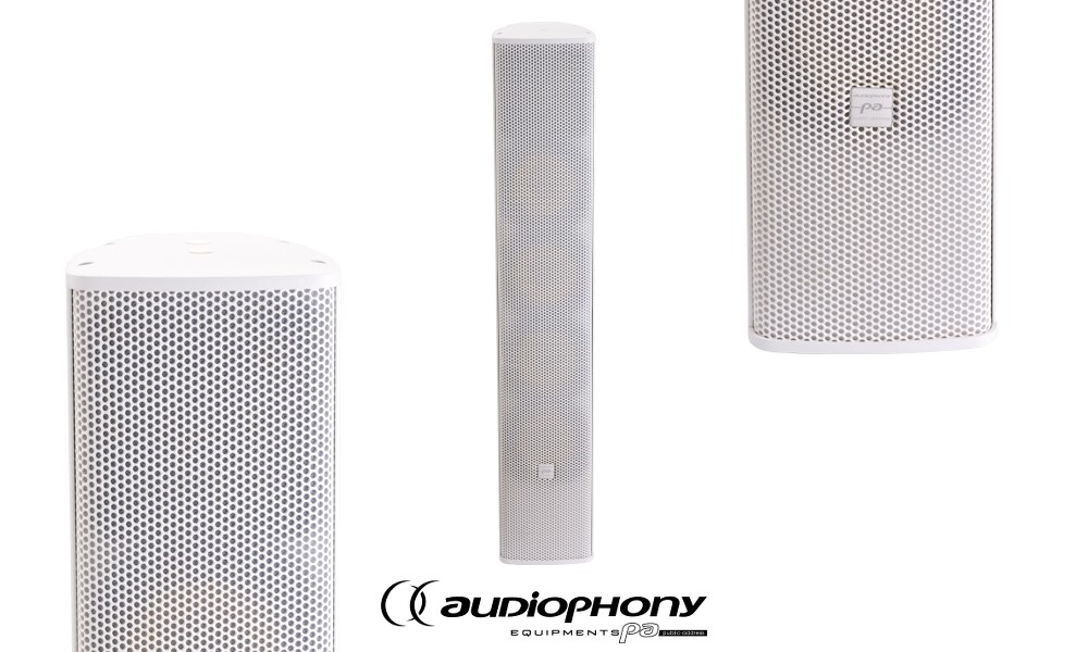 AUDIOPHONY EXTLine134W Passiv Säulenlautsprecher weiss, IP56, 100V/8Ω