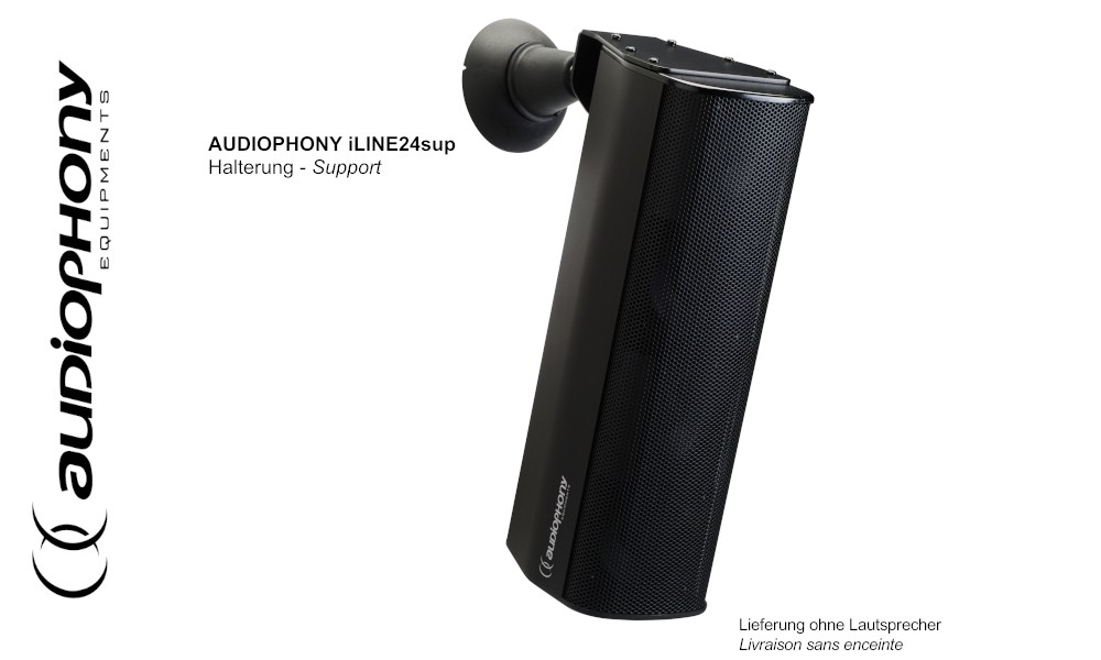 AUDIOPHONY iLINE24sup Halterung horizontal und vertikal schwenkbar, schwarz