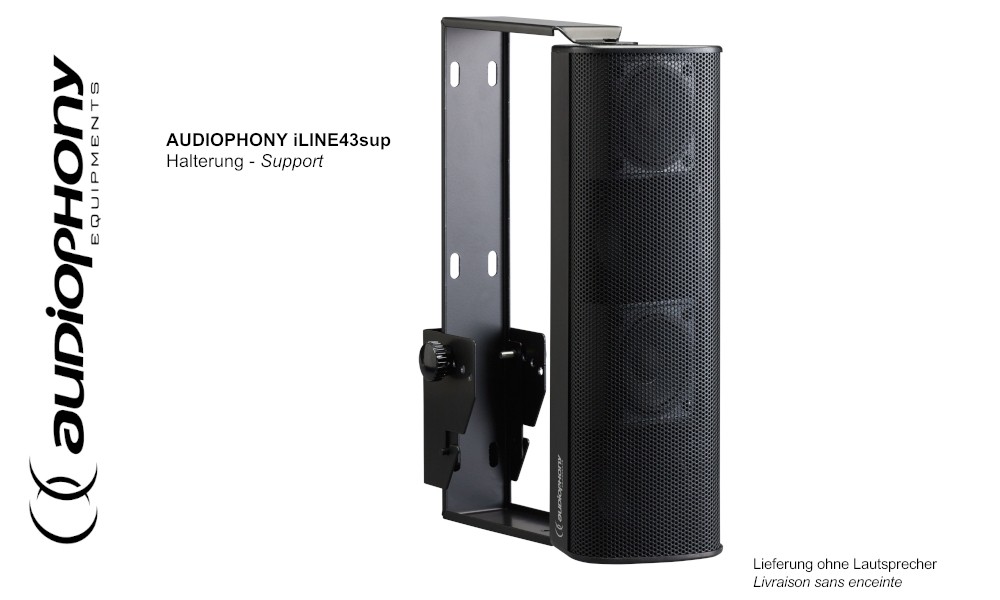 AUDIOPHONY iLINE43sup Halterung horizontal und vertikal schwenkbar, schwarz