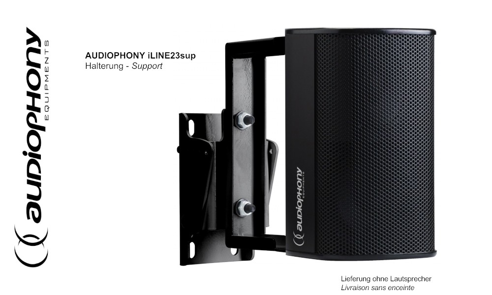 AUDIOPHONY iLINE23sup Halterung horizontal und vertikal schwenkbar, schwarz