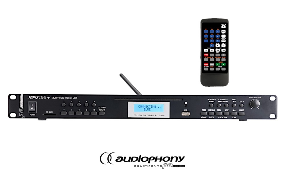 AUDIOPHONY MPU130+ CD/USB/SD/DAB+/FM/Bluetooth Media-Player