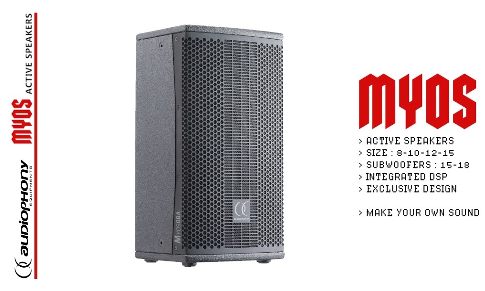 AUDIOPHONY MYOS-08A Aktivlautsprecher 8" mit DSP, 700W RMS