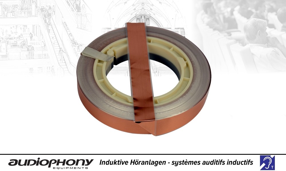 AUDIOPHONY BM-CU100 Kupferband für Induktionsschleifen. 100m