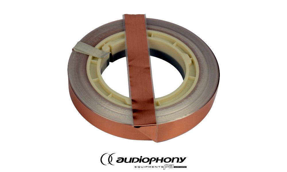 AUDIOPHONY BM-CU100 Kupferband mit Melinex-Isolierung für Induktions-Schleifen, 100m