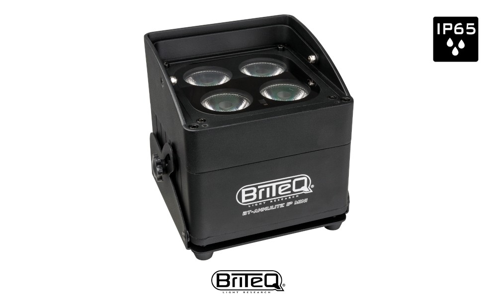 BRITEQ BT-AKKULITE IP MINI LED-Projektor 4x10W RGBWA, IP65