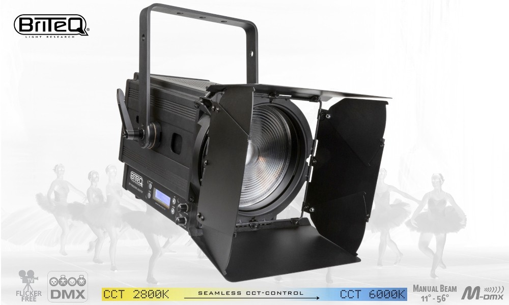 BRITEQ BT-THEATRE 400TW LED Fresnel Projektor 400W - 2800K-6000K - motorized Zoom