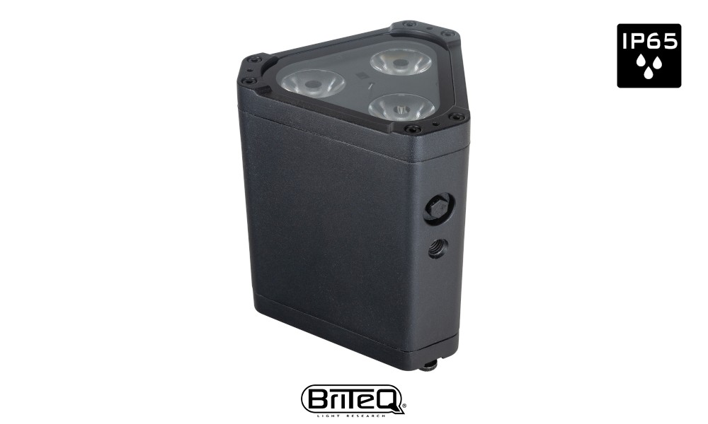 BRITEQ BTI-TRUSSLITE LED-Projektor für Traverse 3x10W RGBL, DMX, W-DMX, Strahlwinkel 10°, IP65
