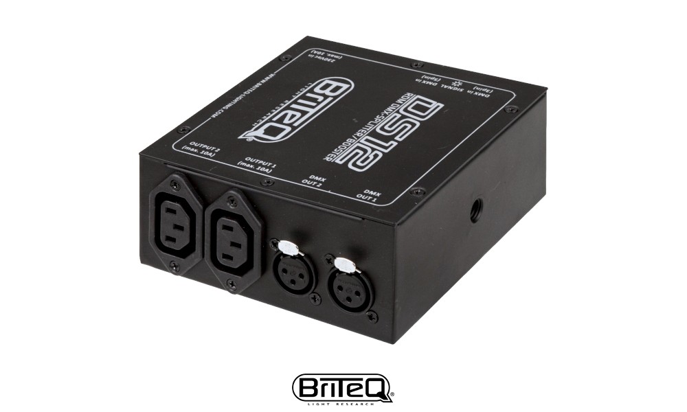BRITEQ DS12 Aktiv DMX-Splitter/Booster 1IN/2OUT