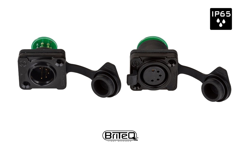 BRITEQ BT-XLR3to5 KIT Umrüst-Set 3pol- auf 5pol-XLR, IP65
