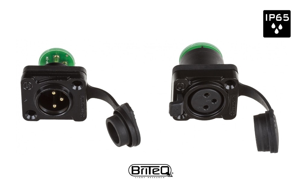 BRITEQ BT-XLR5to3 KIT Umrüst-Set 5pol- auf 3pol-XLR, IP65