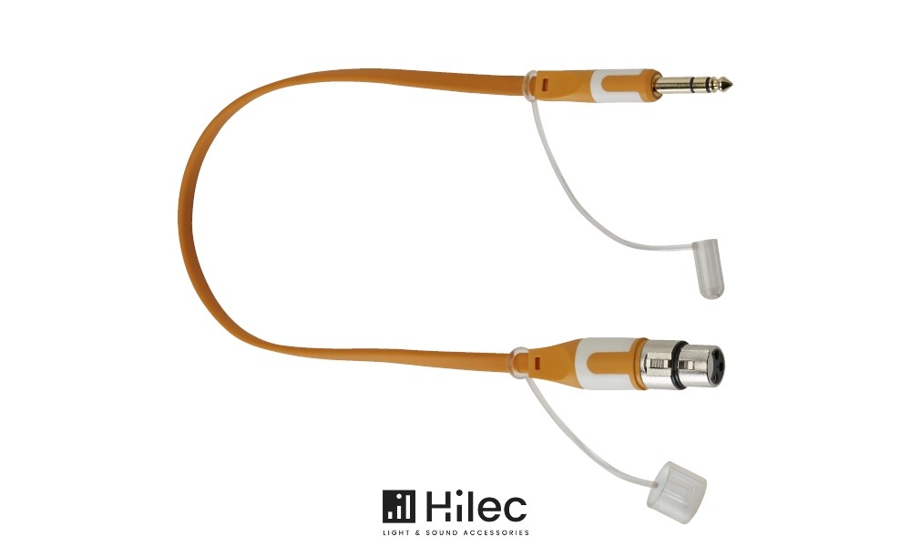 HILEC CFLAT-JSXF Flachband-Audiokabel Stereo Jack 6.3mm - XLR/F 3-Pol