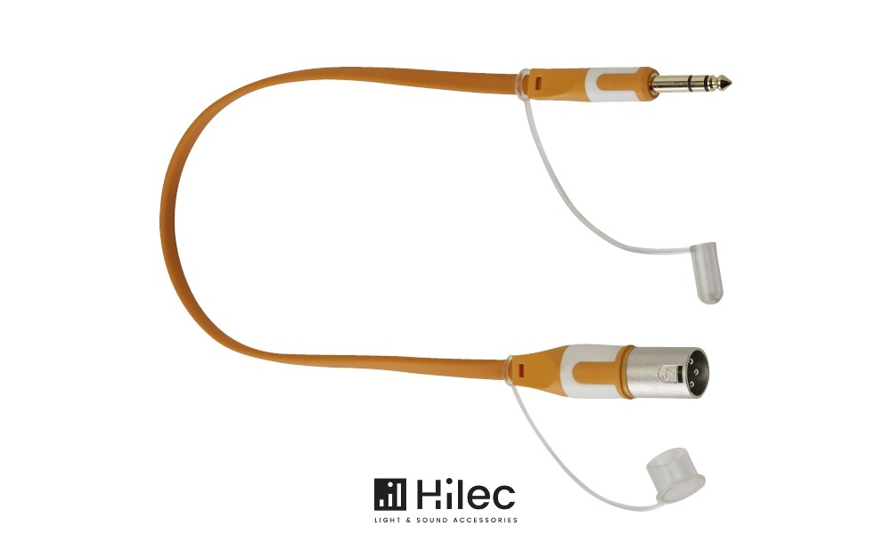 HILEC CFLAT-JSXM Flachband-Audiokabel Stereo Jack 6.3mm - XLR/M 3-Pol