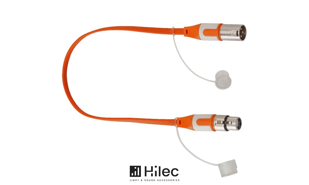 HILEC CFLAT-XMXF Flachband-Audiokabel XLR/M - XLR/F 3-Pol