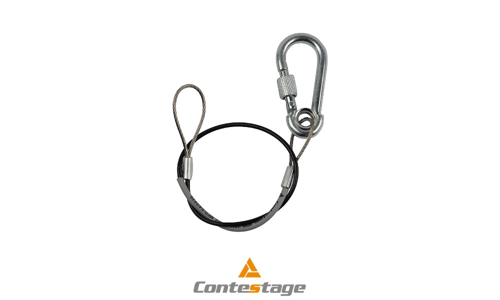 CONTESTAGE SC10B Sicherungsseil Ø 1.5mm/30cm, MWL 10kg, schwarz