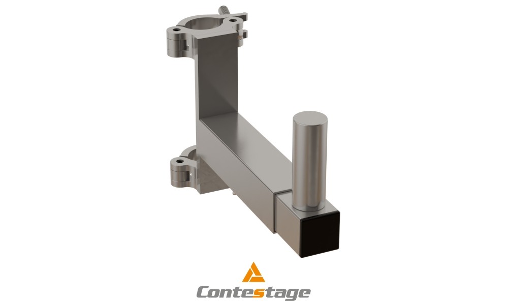 CONTESTAGE SUP-TEL30S Verstellbare Traversenhalterung für Lautsprecher/Projektor silber, 26-33cm, SWL 30kg