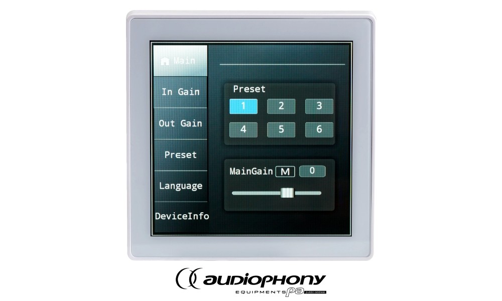 AUDIOPHONY DTCL Wandkontroller zu DZONE88