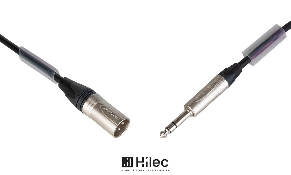HILEC AUD-3PM-JSM-1M5 Professionelles Audiokabel XLR/M - Stereojack 6.3mm, Länge 1.5m