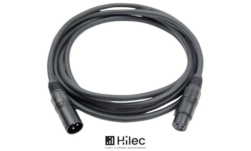 HILEC CDMX-SERIE DMX/AES XLR-Audiokabel, 3-pol, schwarz