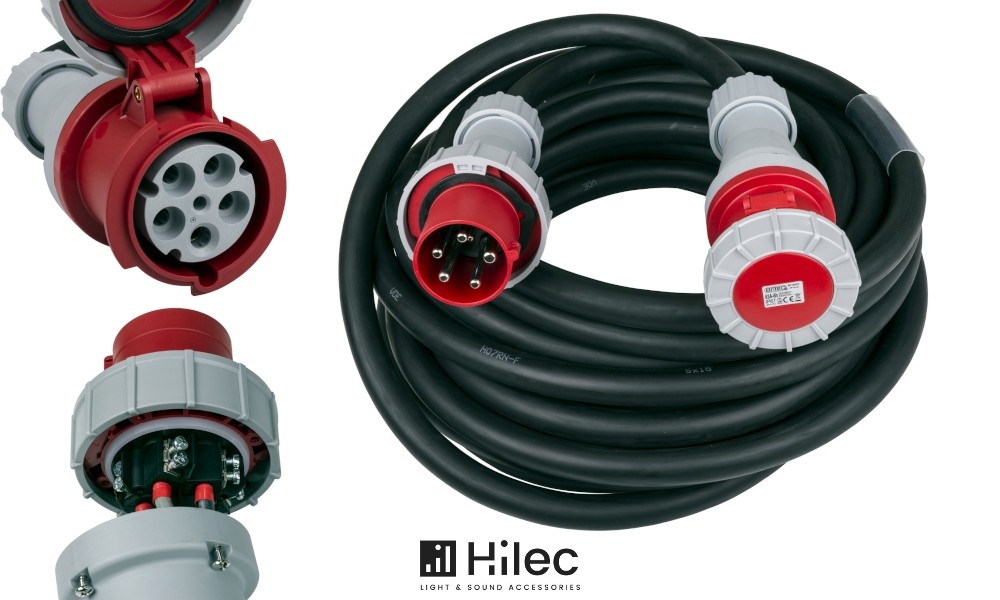 HILEC CEE-CABLE-63A-5G16-20M 5-poliges CEE-Verlängerungskabel 63A, 5x16mm², Länge 20m