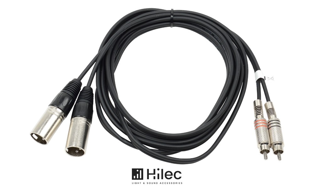 HILEC CL-26 Audio/Linienkabel 2 x Cinch/RCA - 2 x XLR/M 3-Pol