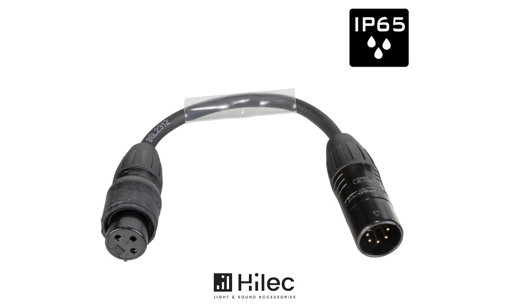 HILEC DMX-5PM-3PF-0.15M DMX/AES Konvertierugs/Adapter-Kabel IP65