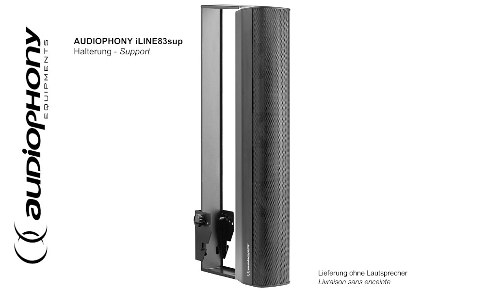 AUDIOPHONY iLINE83sup Halterung horizontal und vertikal schwenkbar, schwarz