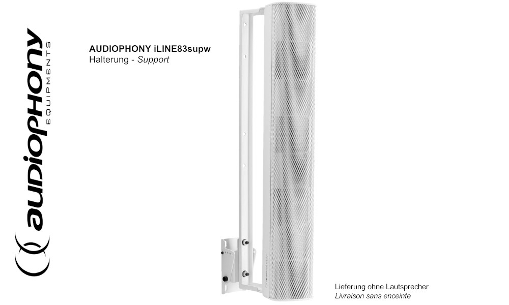 AUDIOPHONY iLINE83supw Halterung horizontal und vertikal schwenkbar, weiss