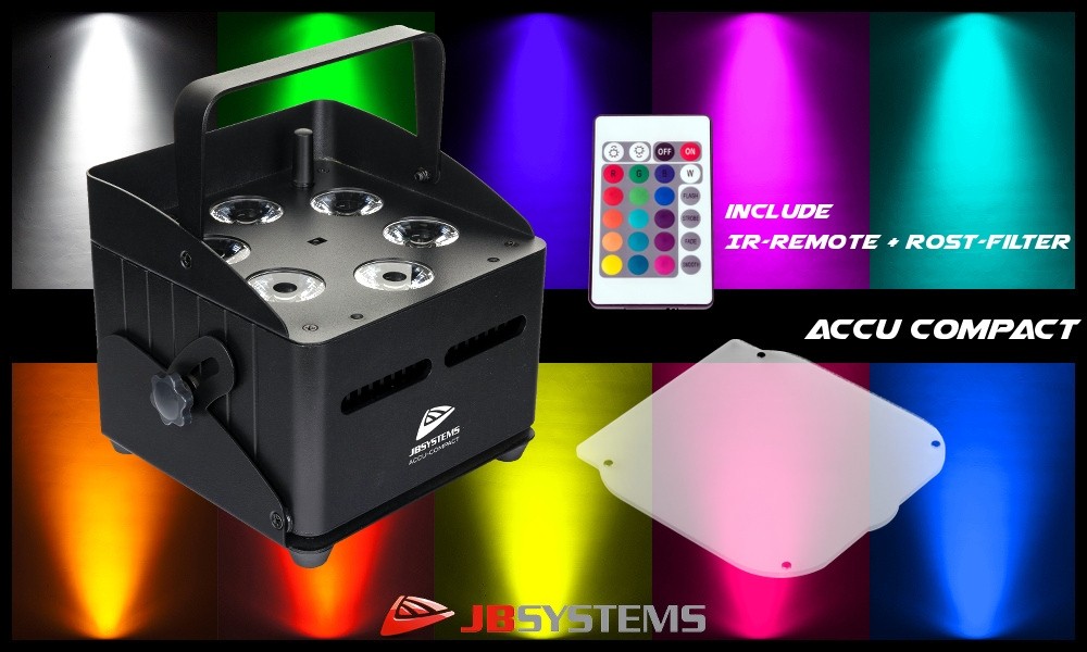 JB SYSTEMS ACCU-COMPACT LED-Projektor 6 x 10W RGBWA