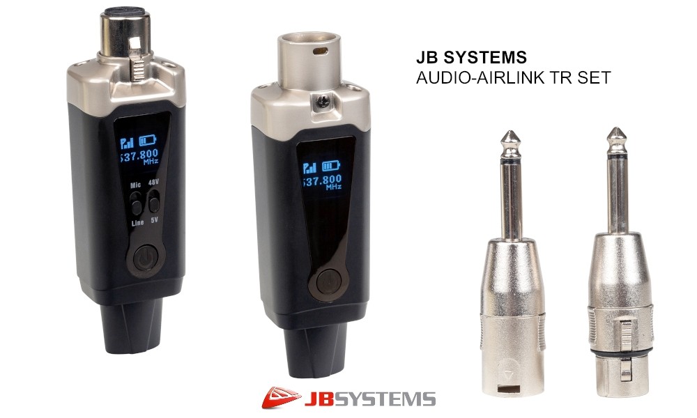 JB SYSTEMS AUDIO-AIRLINK TR - RF-Sender/Empfänger-Set für Line/Mic-Signale