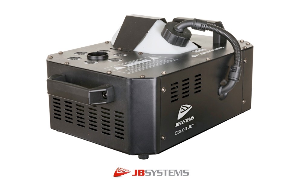 JB SYSTEMS COLOR JET Vertical-Fogger - erzeugt einen coolen und beleuchteten Jetstream-CO2-Effekt, 6x3W RGB-LEDS, Funk-Fernbedienung, DMX