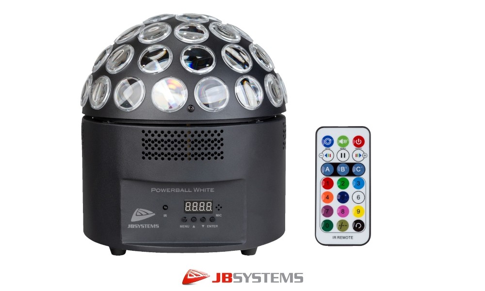 JB SYSTEMS LED POWERBALL WHITE LED-Spiegelkugel-Lichteffekt, WW/CW, 200W