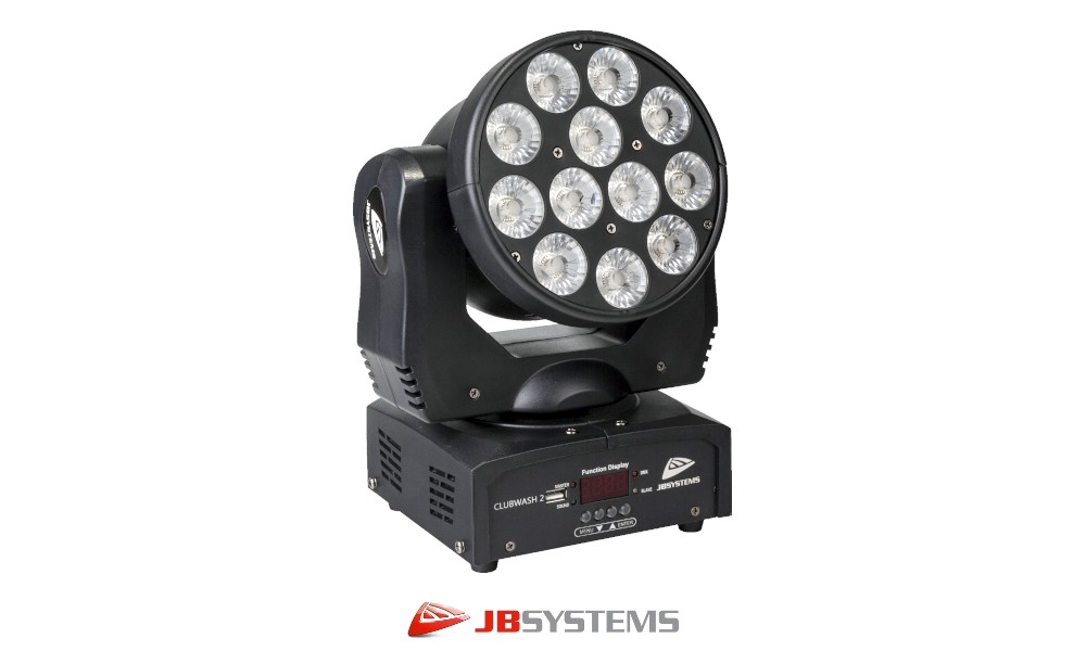 JB SYSTEMS CLUBWASH II Moving Head 12x12W RGBWA+UV