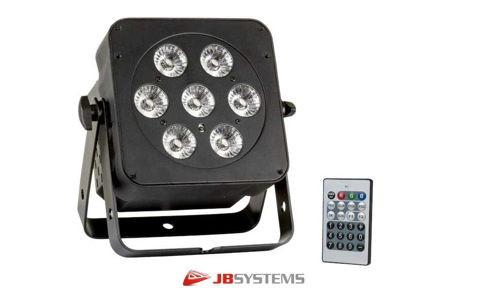 JB SYSTEMS LED-PLANO 7FC-BLACK LED-Projektor schwarz, 7 x 8W, RGBW 