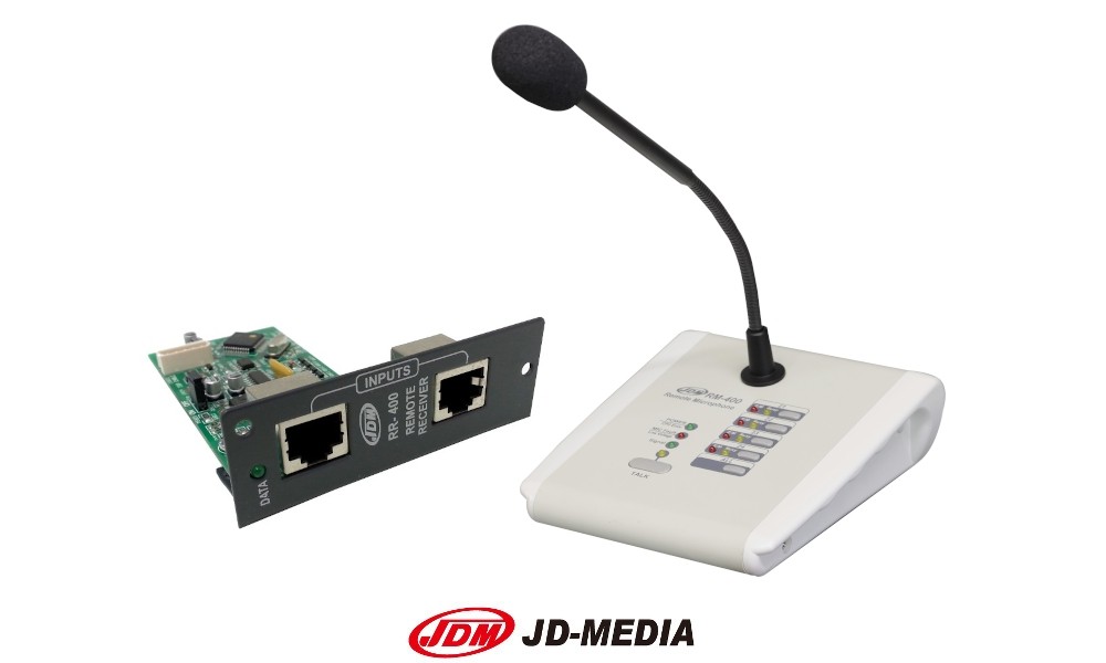 JD-MEDIA RM-400 Sprechstelle zu Mischer-Zentrale MA-412/MX-604