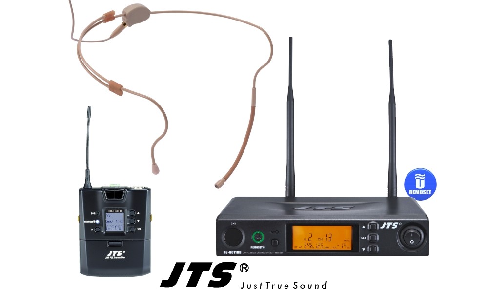 JTS RU8011-HSO SET UHF-System mit Headset (Omni/Kugel), 1-Kanal