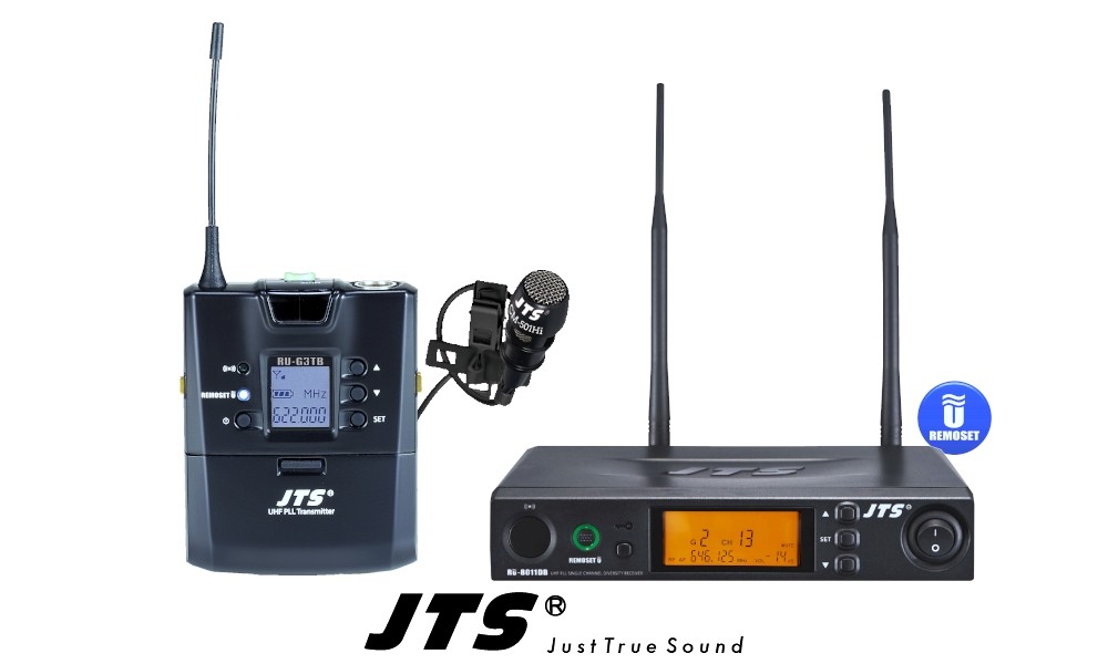 JTS RU8011-LAV SET UHF-System mit Lavalier-Mikrofon (Direct/Niere), 1-Kanal