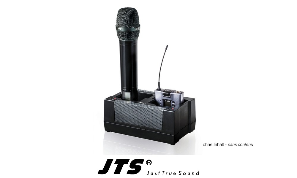 JTS CH-2 Dual-Charger - Dual Ladestation für UHF-Handmikrofone und Bodypacksender (Serie R-4)