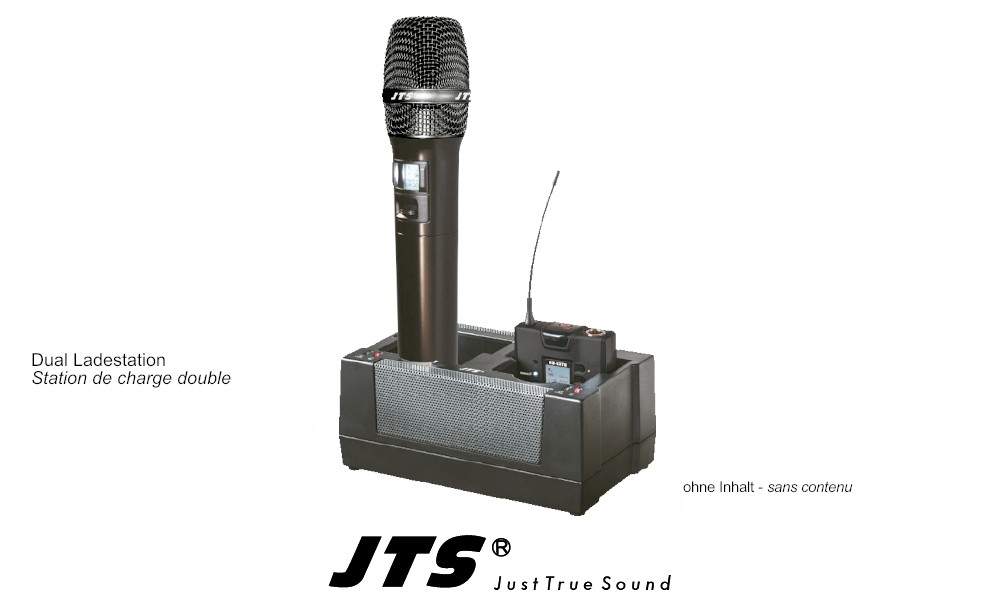 JTS G3CH2 - Dual Ladestation für UHF-Handmikrofone und Bodypacksender (Serie 8011, 8012)