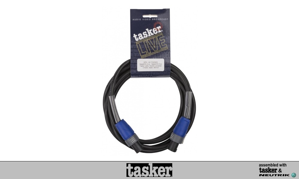 TASKER PRE-DPR-SS Lautsprecher-Kabel, 2x2.5mm2, 3m, Neutrik Speakon-Speakon
