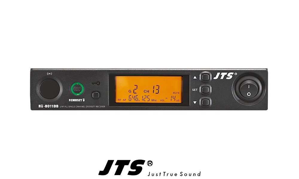 JTS RU-8011DB 1-Kanal UHF True Diversity Empfänger mit REMOSET-U, 543-570MHz