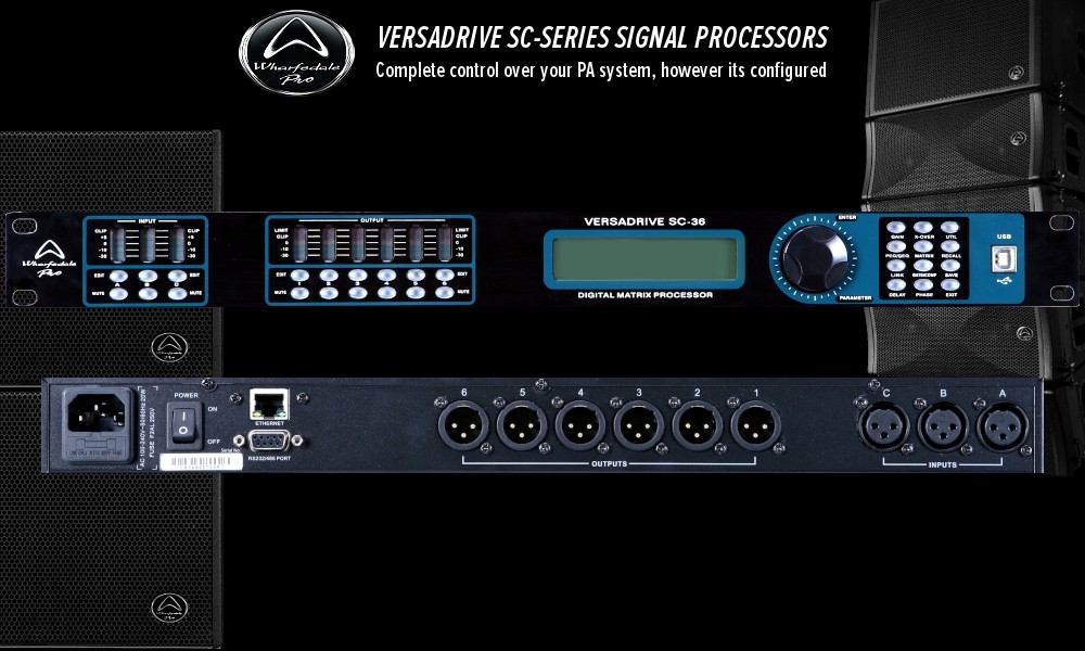 WHARFEDALE PRO VERSADRIVE SC-36 Digitaler DSP Lautsprecher-Management-Prozessor 3IN/6OUT