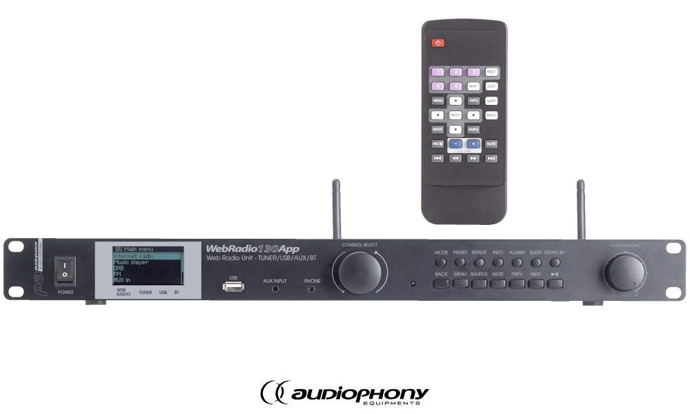 AUDIOPHONY WEBRADIO130app Mediaplayer WEB-Radio DAB+/FM/USB/AUX/BT