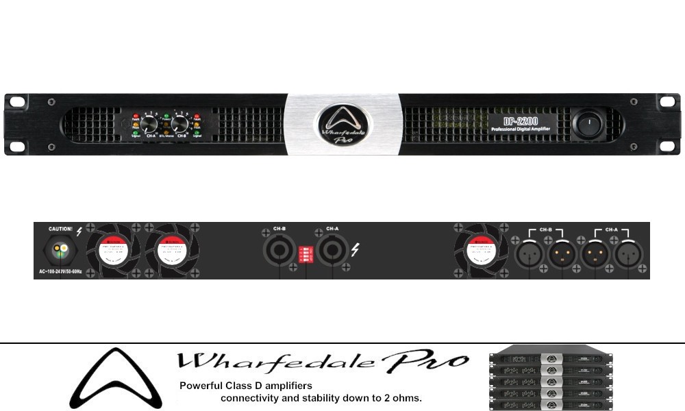 WHARFEDALE PRO DP-2200 2-Kanal Digital-Endstufe 2 x 4760W RMS/2Ω
