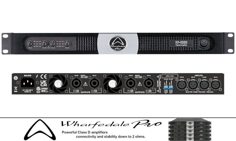 WHARFEDALE PRO DP-4030 4-Kanal Digital-Endstufe 4 x 450W RMS/4Ω