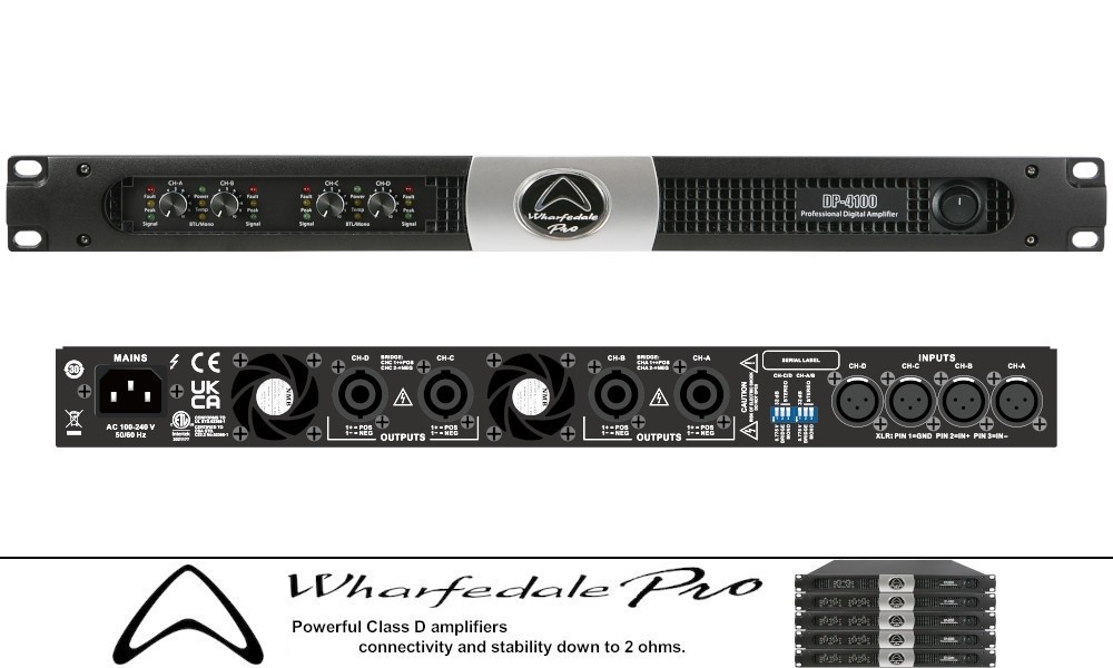 WHARFEDALE PRO DP-4100 4-Kanal Digital-Endstufe 4 x 2890W RMS/2Ω