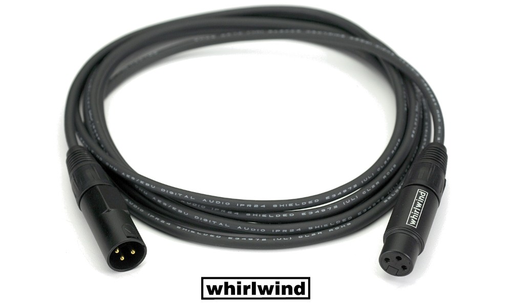 WHIRLWIND DFK AES/EBU Digital Audio Kabel, Belden 1800F, XLR/F-XLR/M 3-pol, Längen 90cm, 300cm, 600cm, 750cm, 1500cm