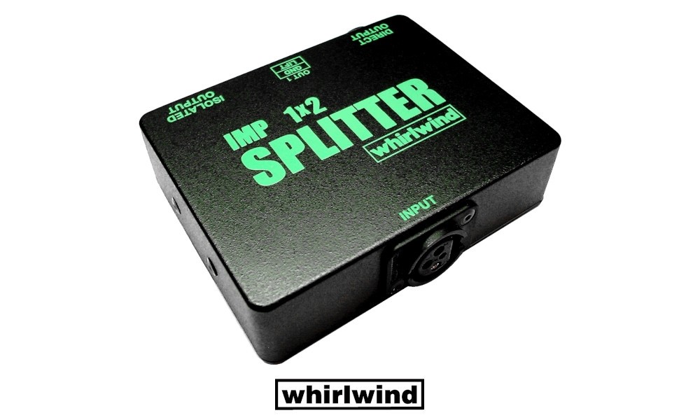 WHIRLWIND IMP SP1x2 MIC SPLITTER - teilt ein Mikrofon- oder Instrumenten-Signal verlustlos auf zwei Ausgänge, Groundlift, XLR/F-XLR/M