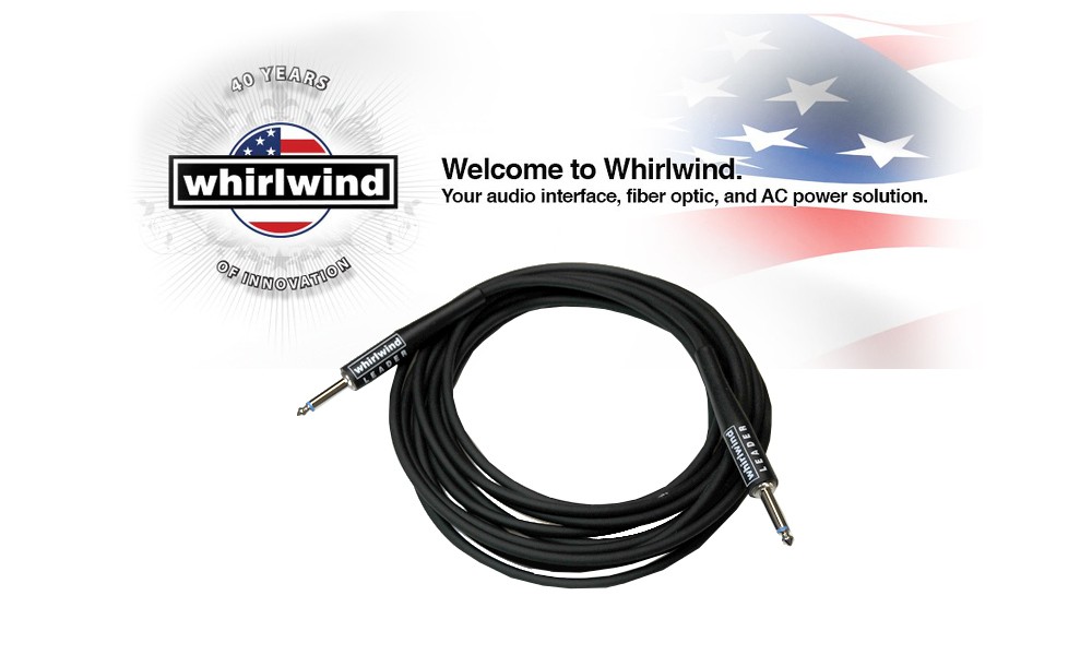 WHIRLWIND LEADER Premium Instrumenten- und Linienkabel Jack gerade/Jack gerade